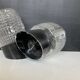 Pair of vintage moulded glass wall lights from the 70s.