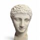 Antique Hermes head sculpture, patinated plaster, mid-20th century