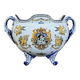 Gien earthenware cache pot from the late 19th century with Renaissance decoration.