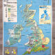 Carte scolaire vintage les îiles britanniques mdi année 1982