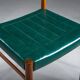 Chaises de salle à manger en similicuir vert botanique, années 1970, lot de 4