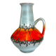 Enameled ceramic pitcher vase, Carstens West Germany, 60s/70s design