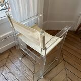Vintage acrylic glass chair / armchair 1980s