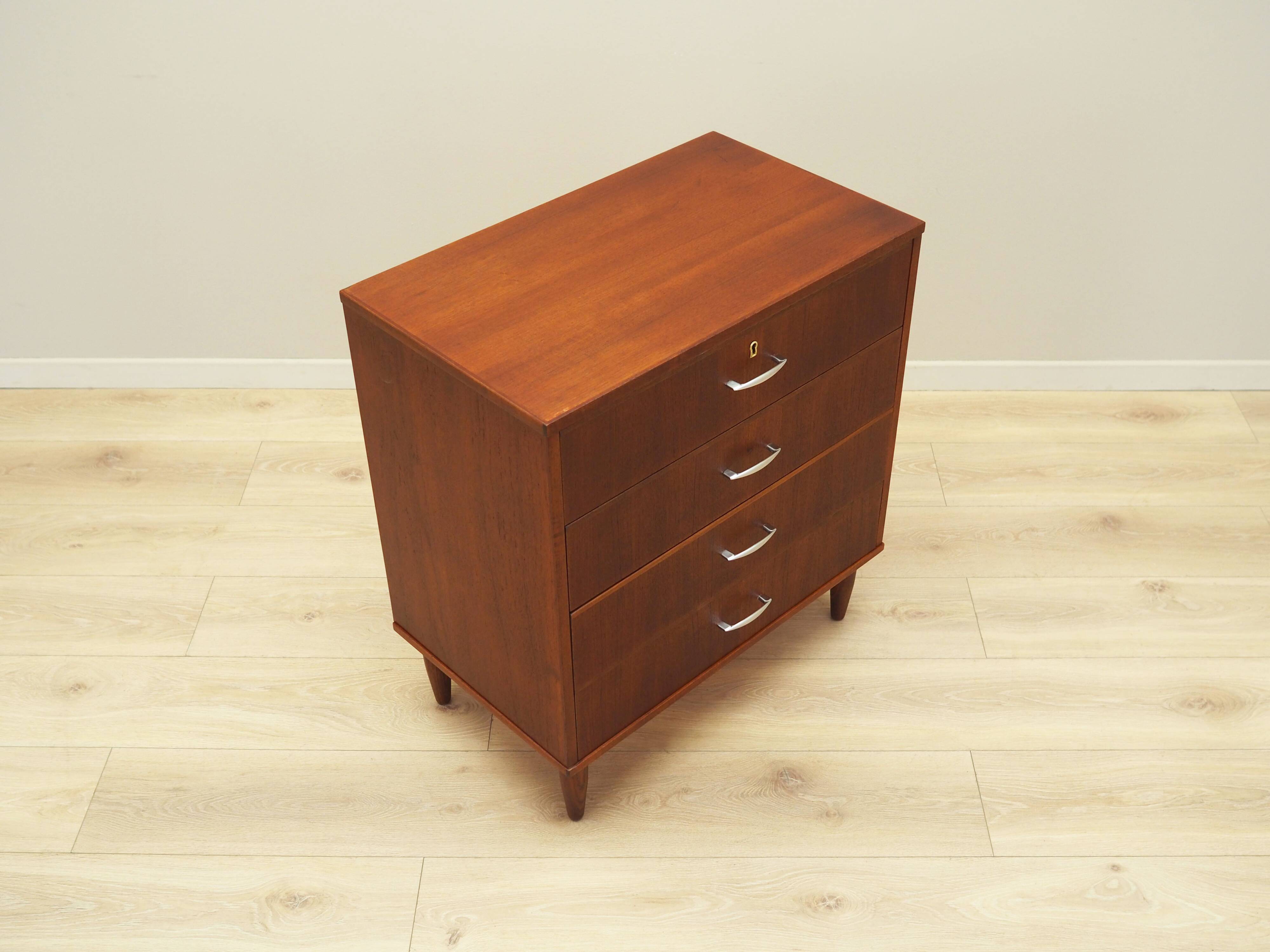 Teak chest of drawers, Danish design, 1970s, production: Denmark