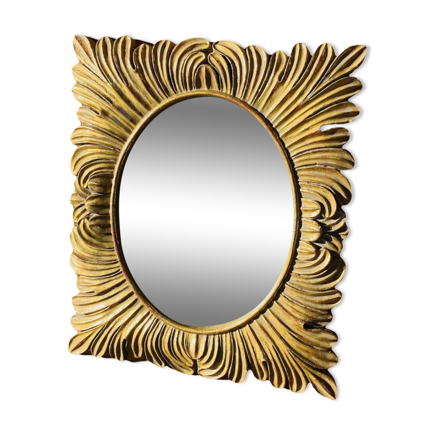 Vintage rectangle sun mirror