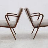1960s Selman Selmanagic Pair of Restored Armchairs by VEB Deutsche Werkstätten Hellerau, Germany