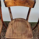 Series of 6 vintage restaurant bistro chairs - 1950s