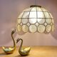 Vintage XXML lampshade pendant lamp in mother-of-pearl and brass