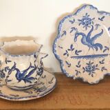 Moustiers plate and bowl