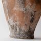 18th-century antique terracotta amphora, Italian ceramic with twisted handles.