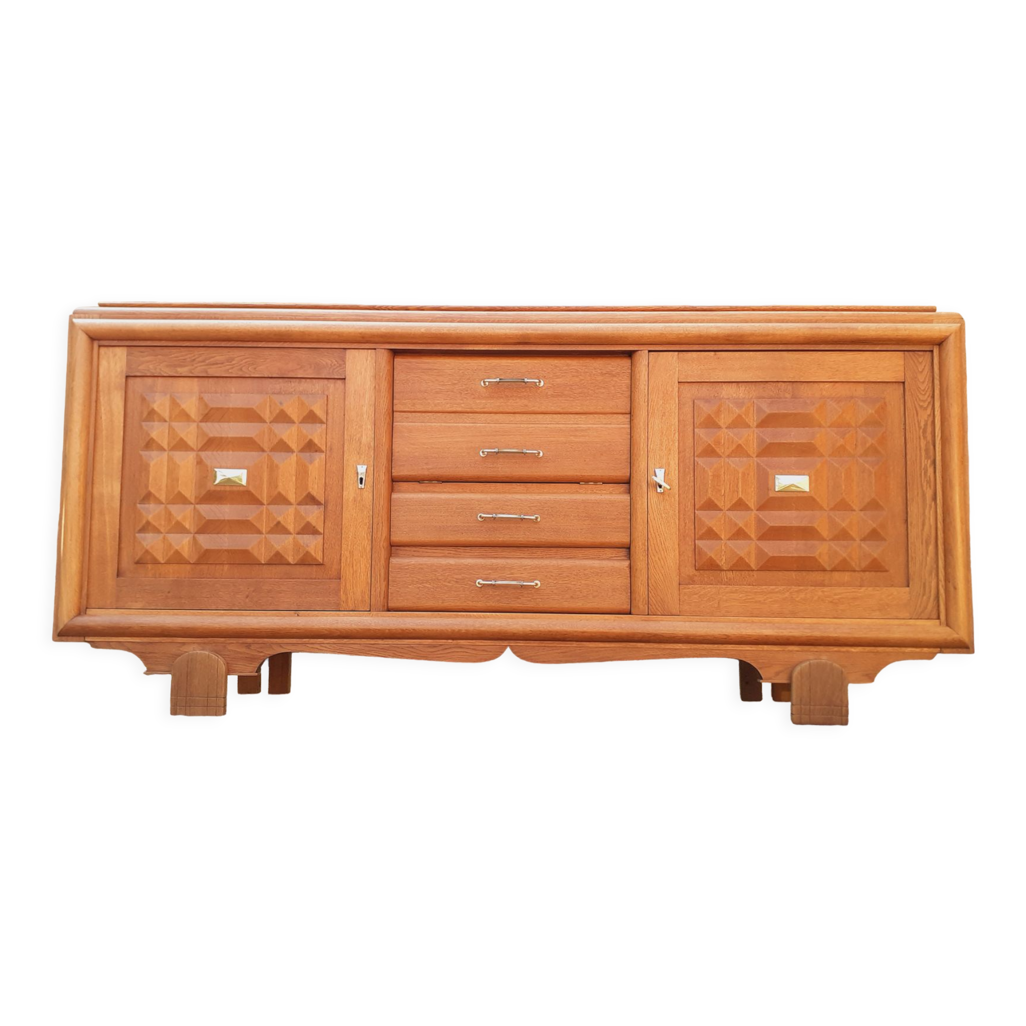Brutalist oak sideboard year 40