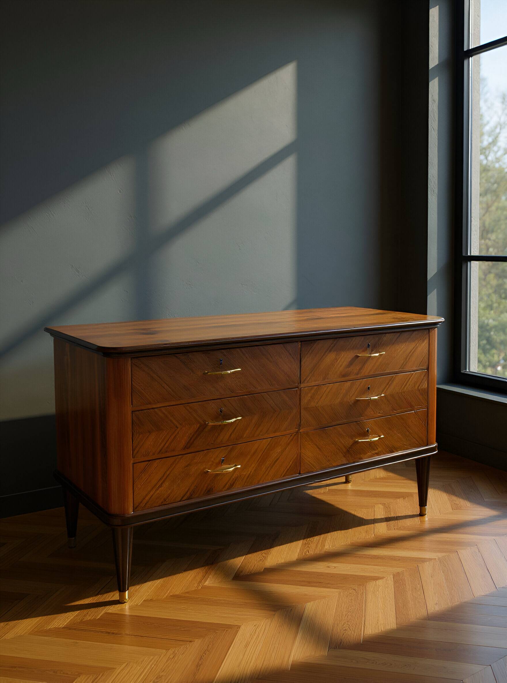 An Italian chest of drawers from the mid-20th century.