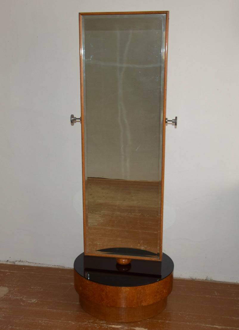 Grand Miroir à Charnière Antique des Années 1930 par Halabala pour UP Zavody