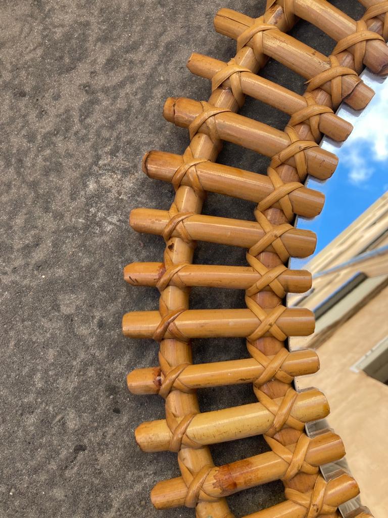 Italian rattan mirror