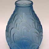 Large vase art deco scaly pattern by Sars France