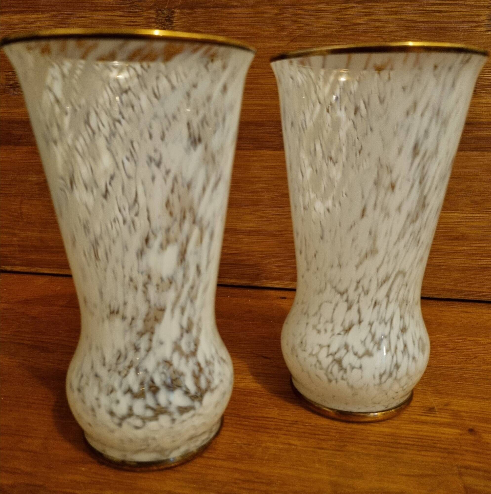 Pair of glass vases from Clichy, late 19th/early 20th century