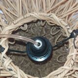 Vintage rattan pendant chandelier