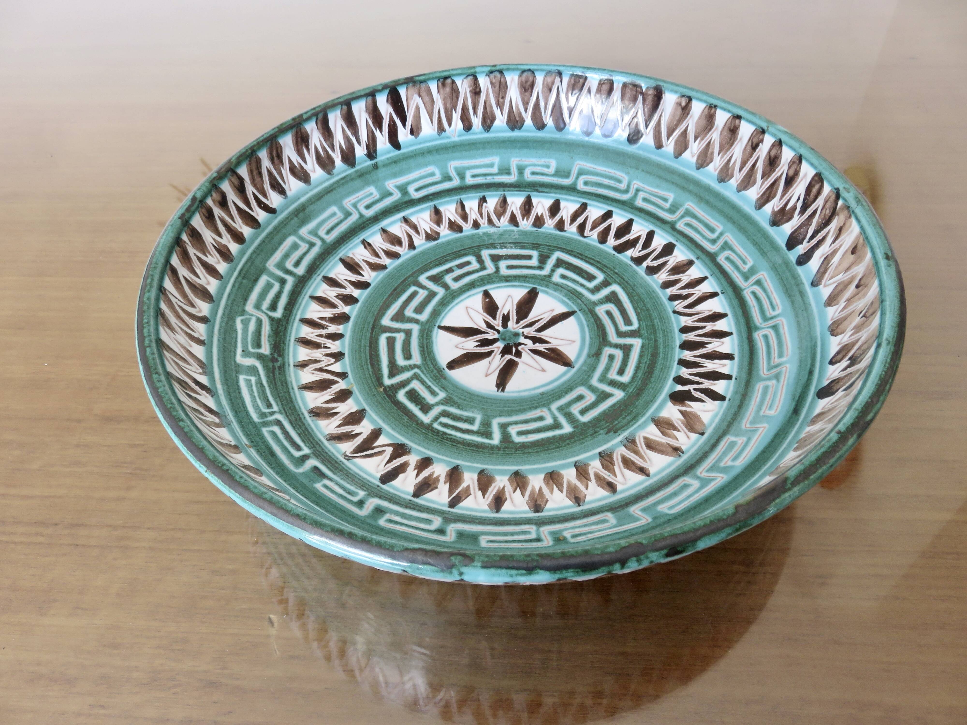 Large salad bowl by Robert Picault, signed