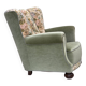 1970s, Danish relax armchair, green furniture velour, original condition.