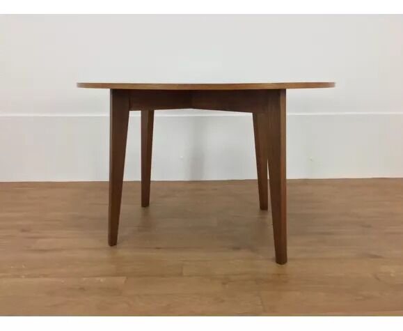 Side table bean wood foot compass, 50s