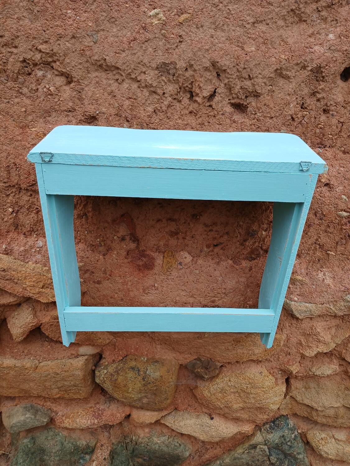 Revamped antique wall shelf