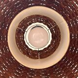 70s woven wicker pendant light