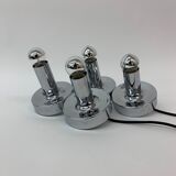 Set of 2 Space age chrome bedside lamps , 1970’s