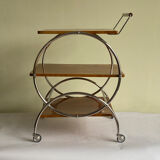 Art deco rolling bar cart, hungary 1930s