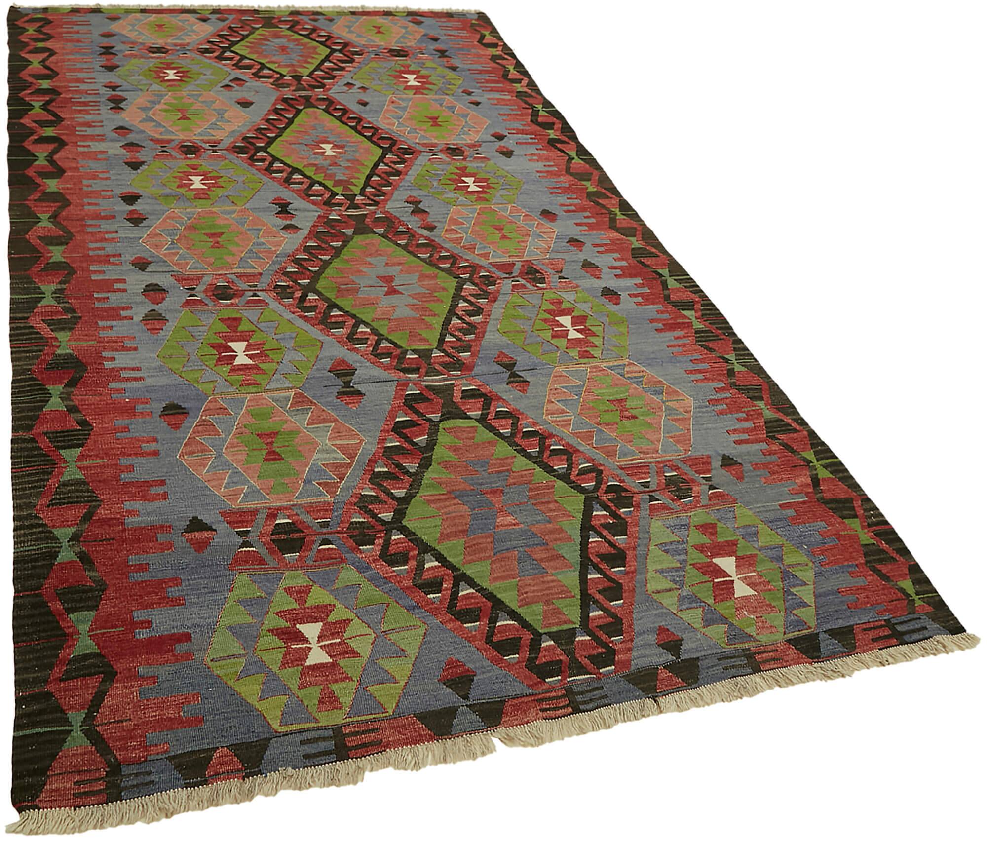 Turkish Handmade Vintage Anatolian Kilim 168 cm x 298 cm