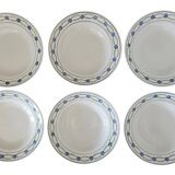 6 antique deep plates in earthenware from Saint-Amand (Nord)