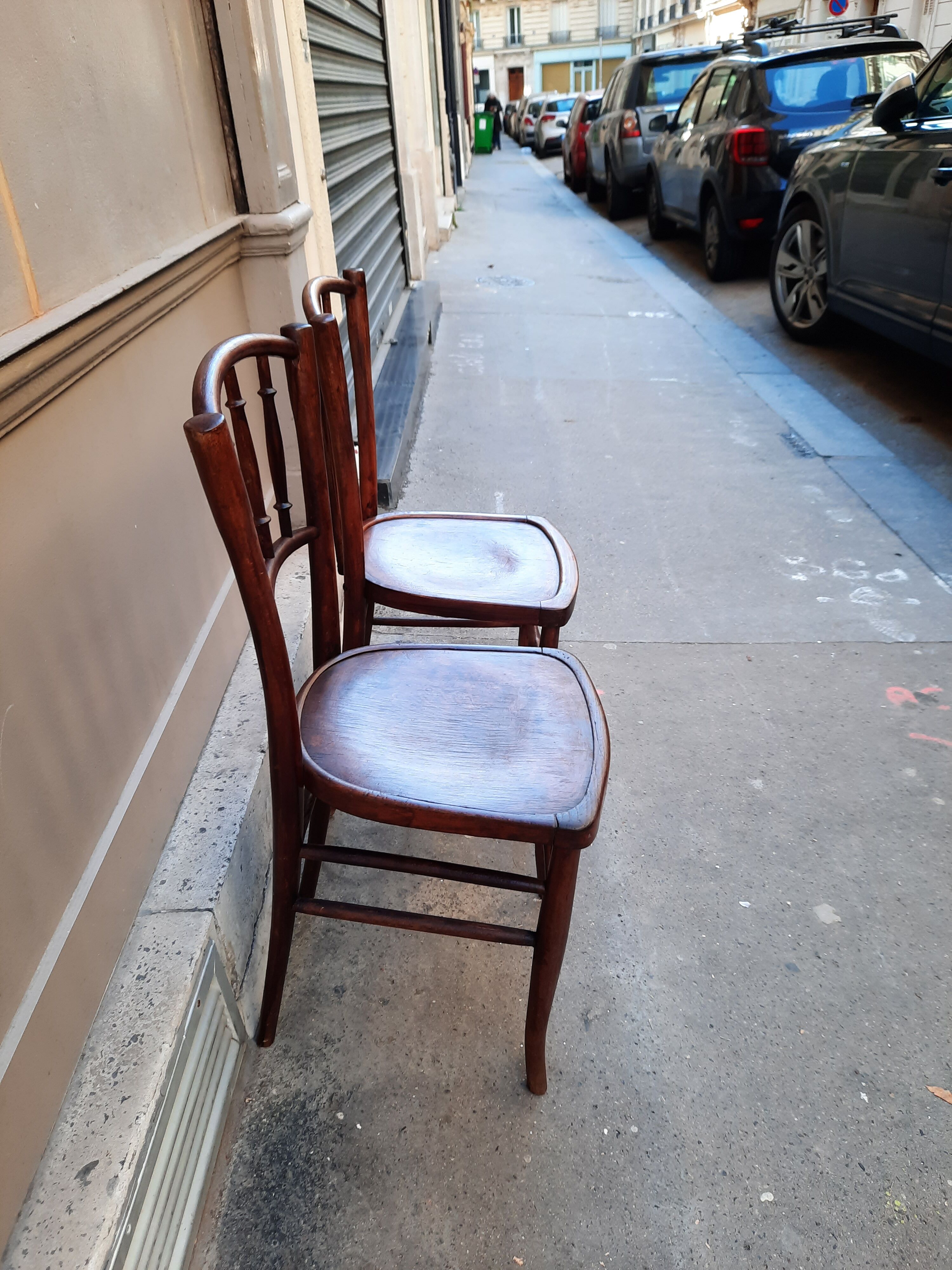 Pair of bistro chairs