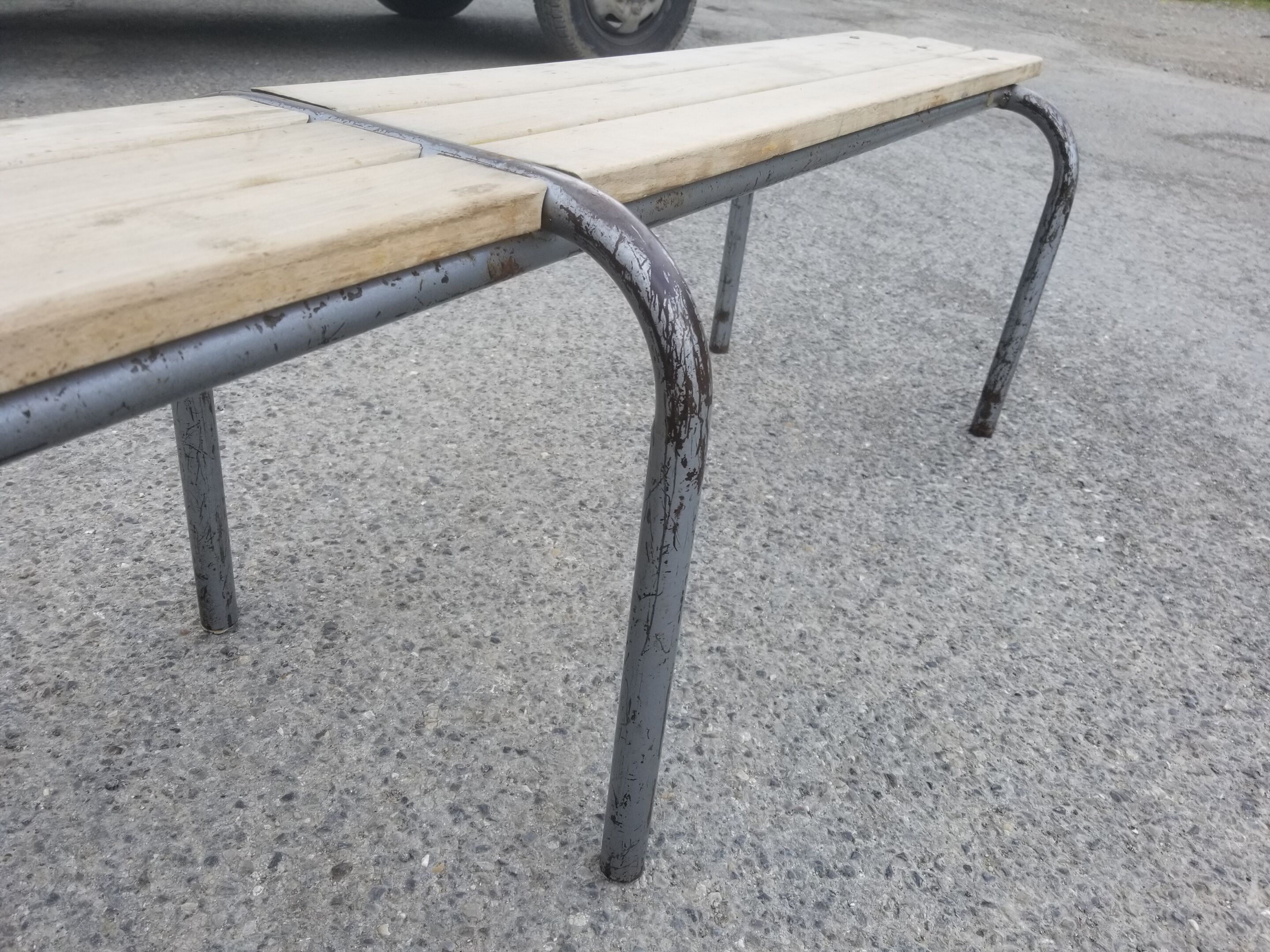Vintage schoolboy bench