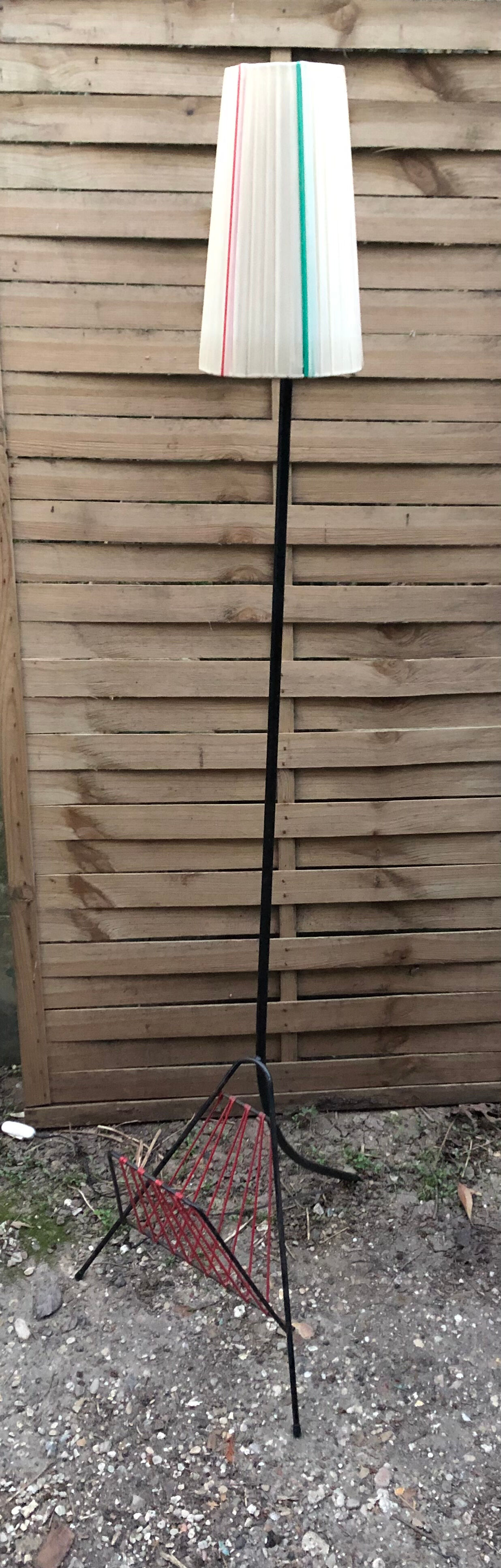 Vintage magazine floor lamp 60s