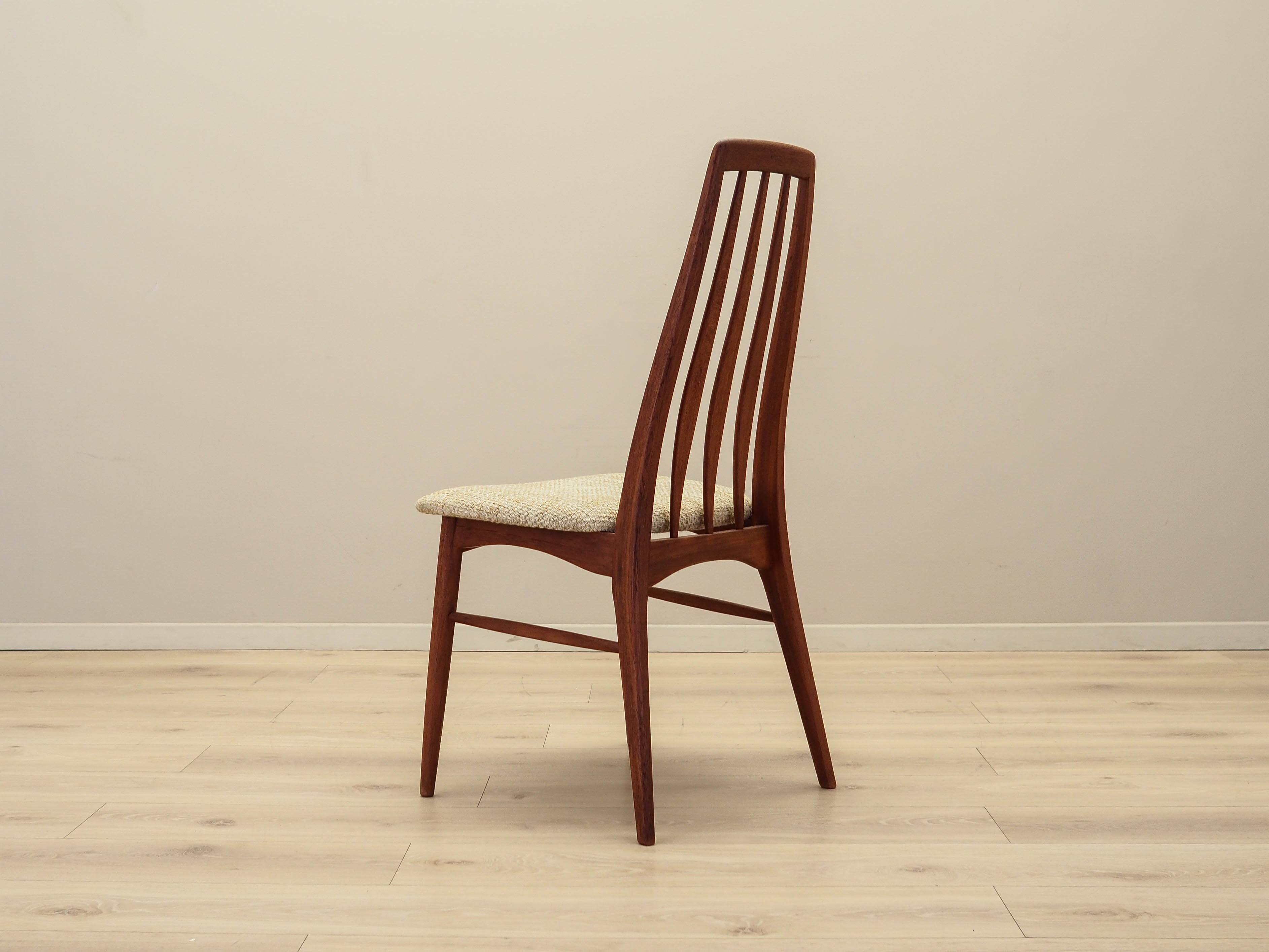 Teak chair Eva, Danish design, 1960s, Niels Koefoed, Koefoeds Hornslet