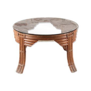 Table basse vintage en rotin