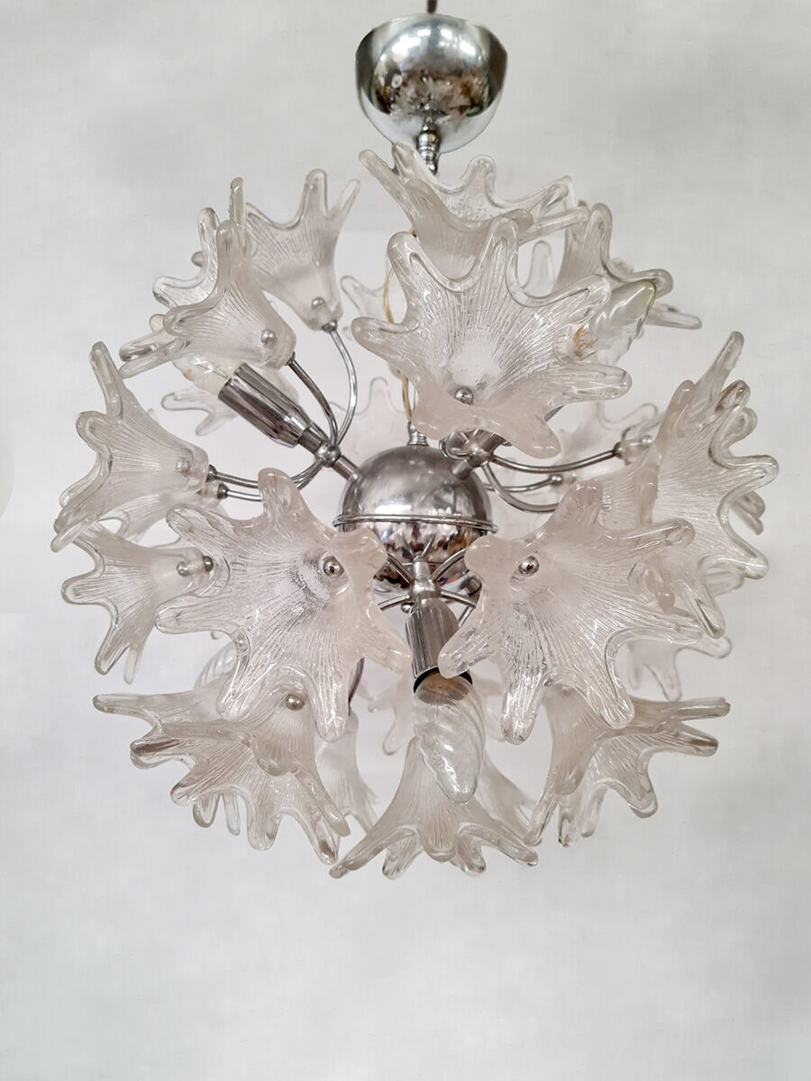 Vintage chandelier murano glass lamp