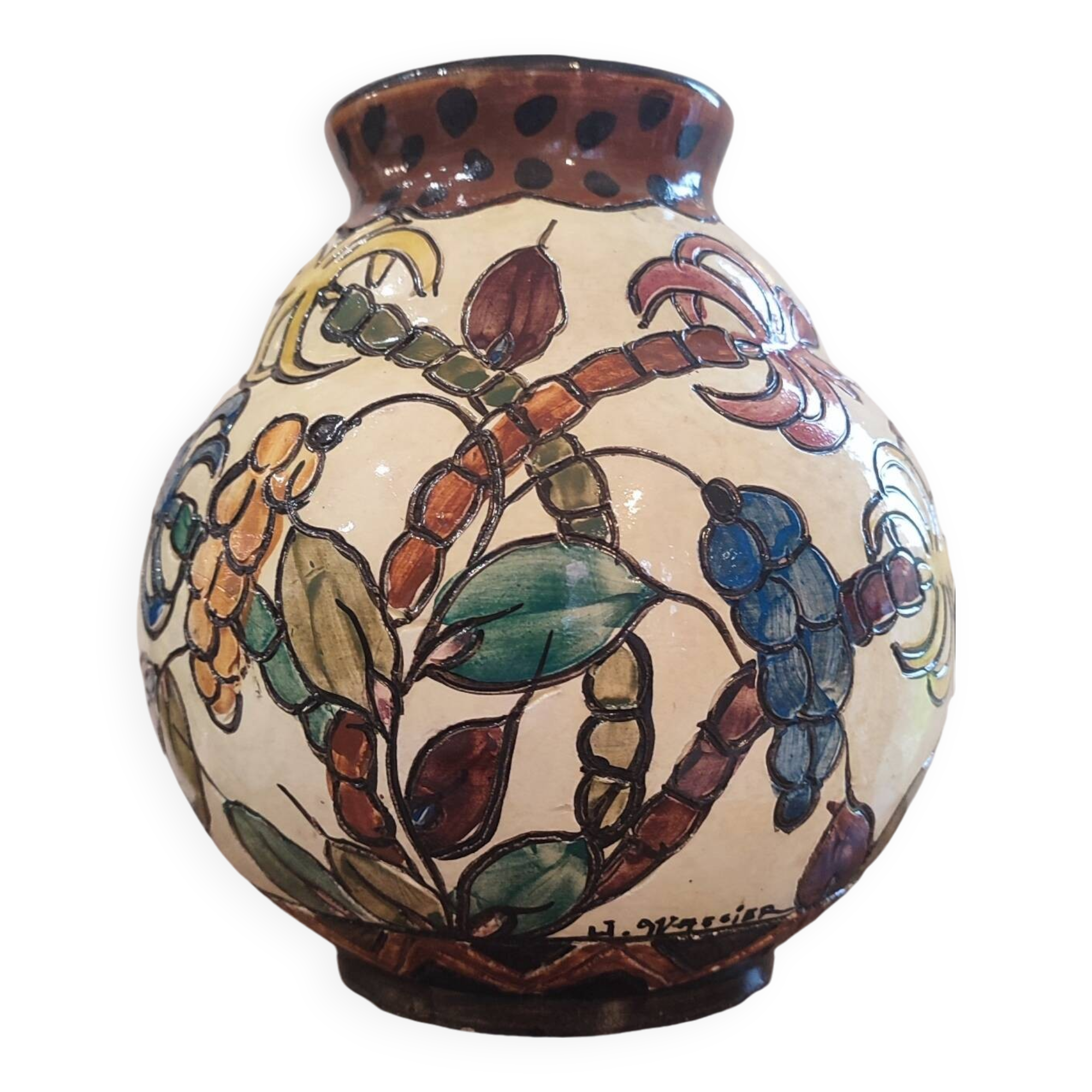 Vallauris ceramic vase by Jérôme Massier