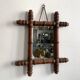 Late 19th century bamboo-style turned wooden mirror