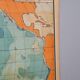 Large vintage school wall map – Pacific Ocean