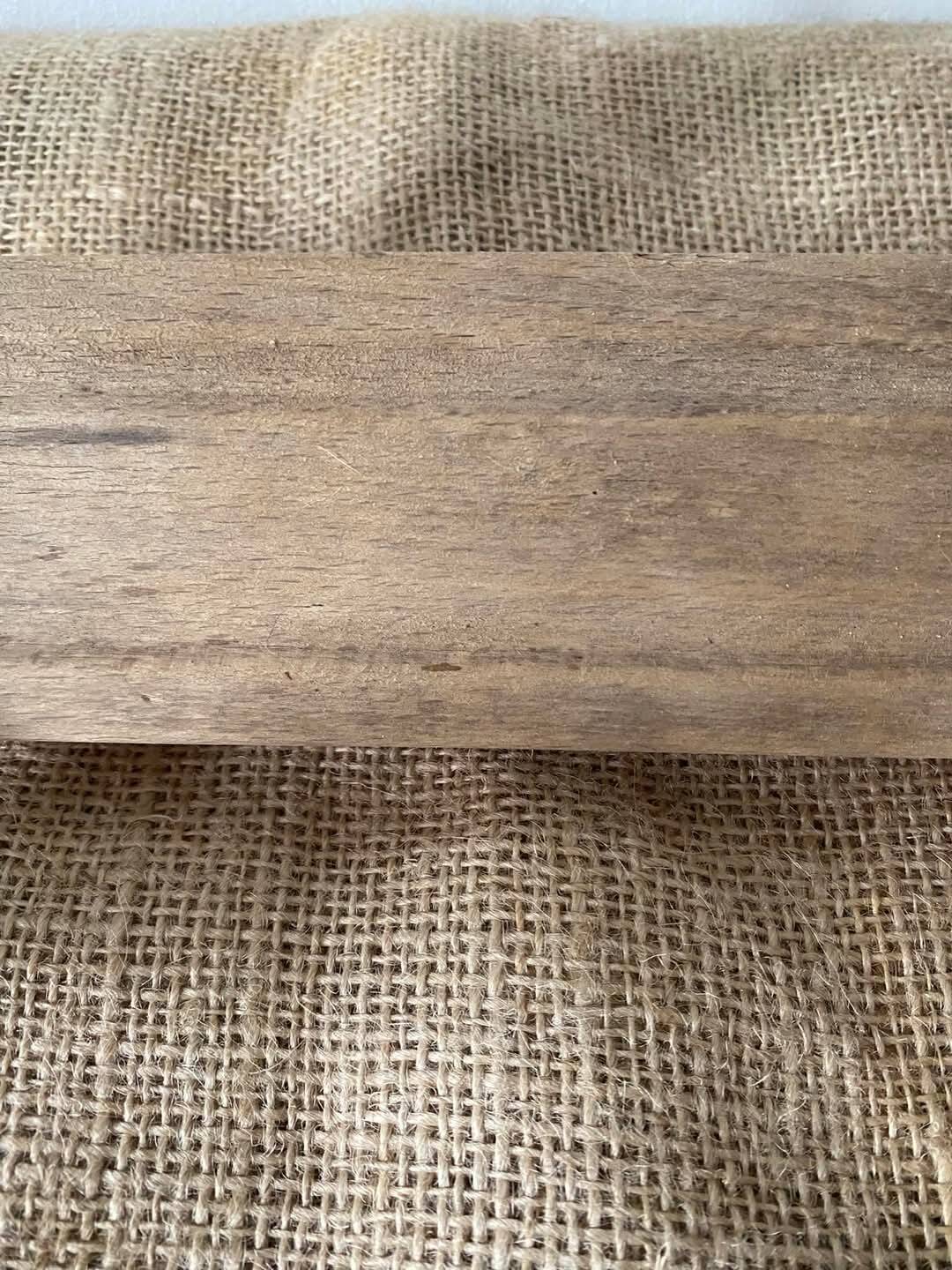 Natural wood coat and hat rack with 2 hooks