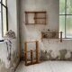 Trio d'étagères constructivistes en pin style Regain