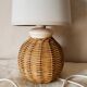 Wicker ball lamp