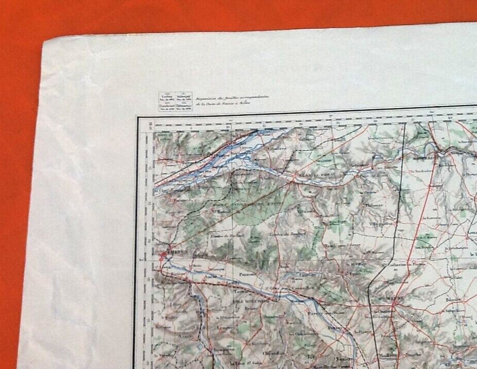 Châteauroux (Indre) Old Geographical Map drawn up, engraved, published...