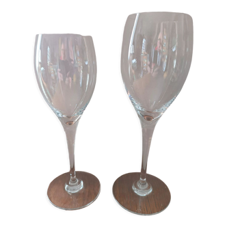 Baccarat set of crystal glasses model Saint Rémy 70s