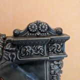 Mobile cast iron stove model "la chatte" designed by the French engineer Edmond Chaboche in 1883