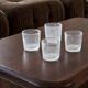 Lot 4 verres verre bullé blancs