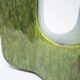 Green triangular vase by Bertoncello