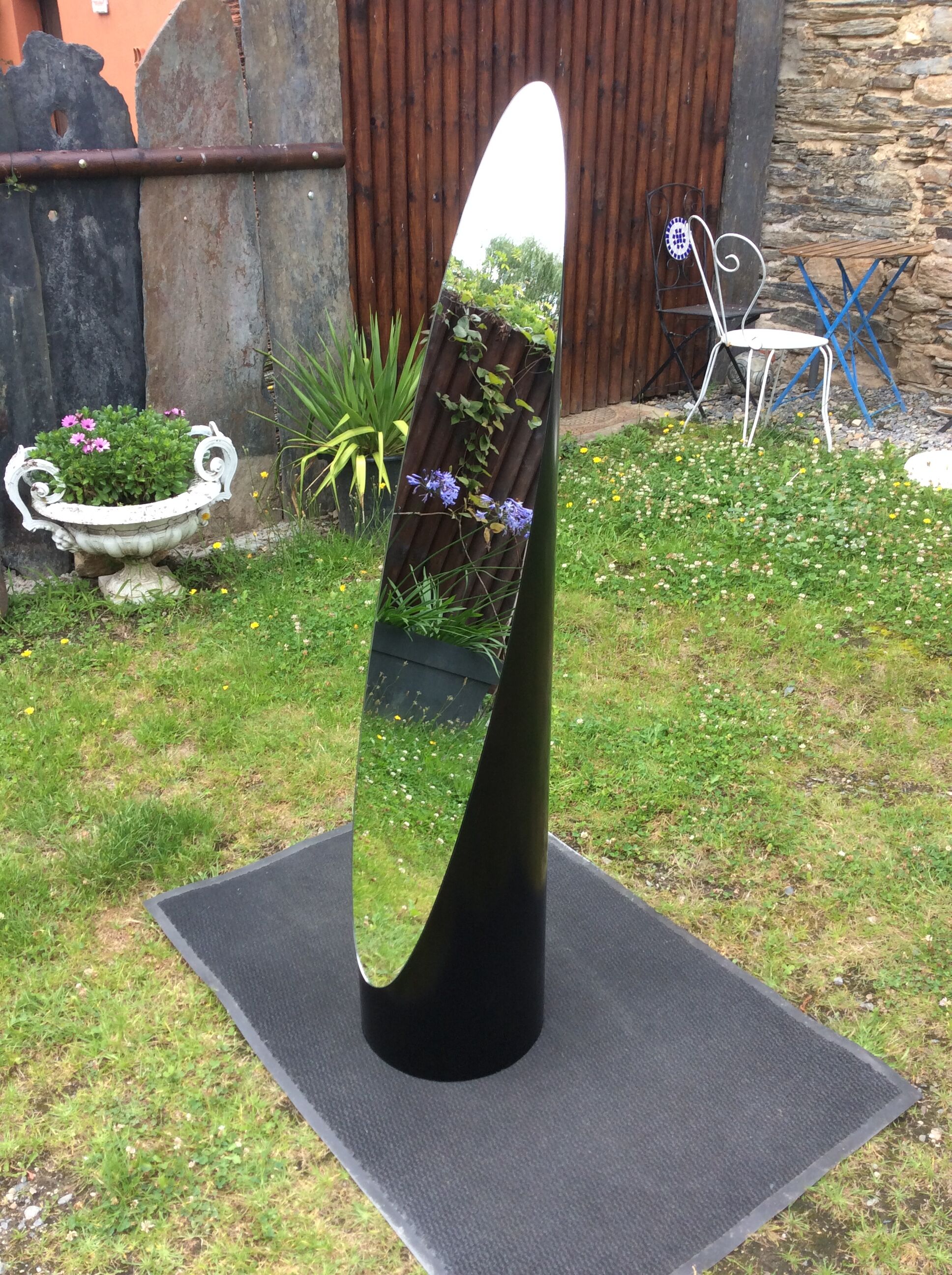 Vintage psyche mirror