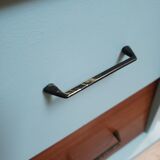 Vintage wood and blue chest of drawers