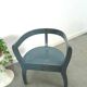Old wooden blue set of chairs with flowers from Sweden